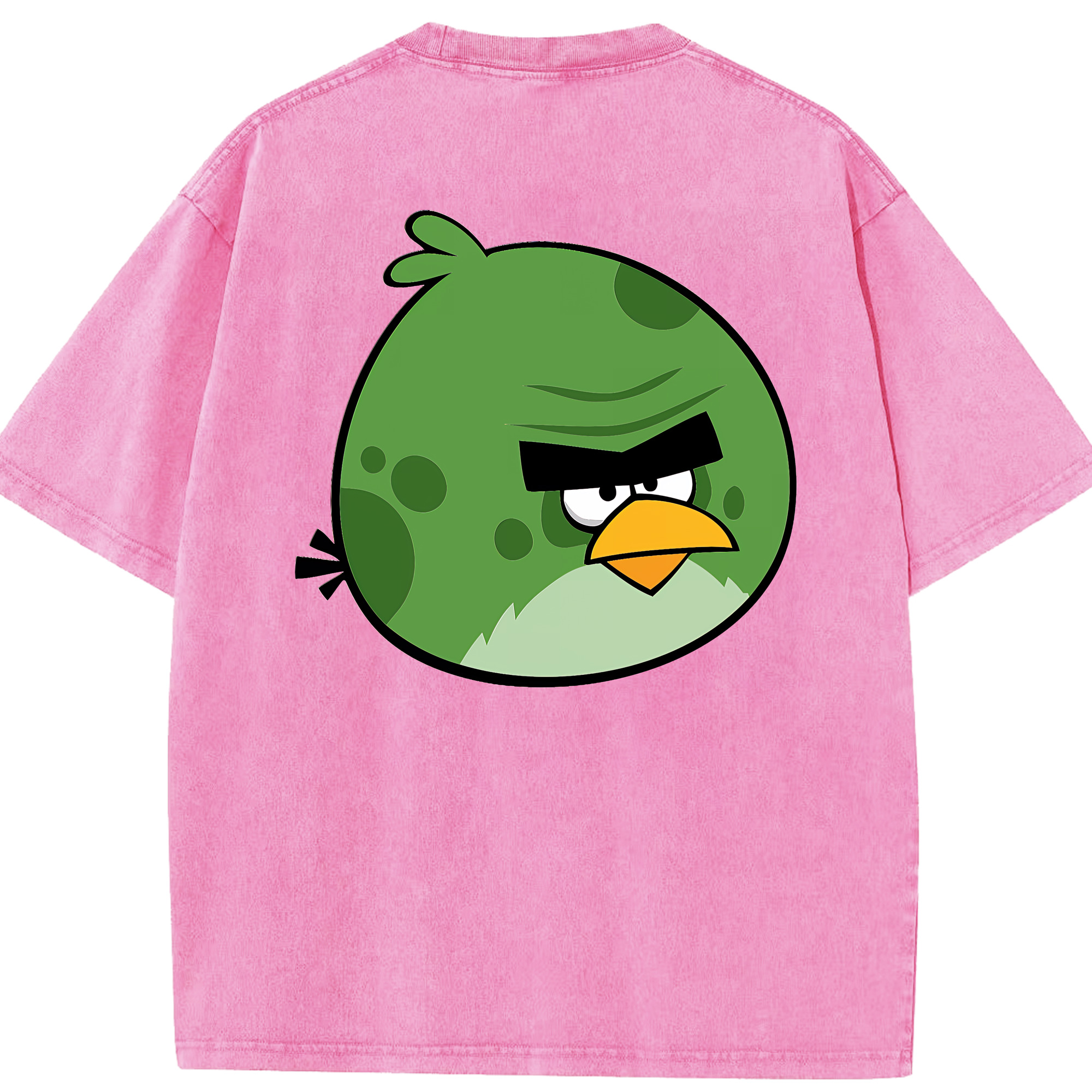 （画像用） Angry Birds アングリーバード 綿100% ヴィンテージ風 半袖Tシャツ（背面プリント）